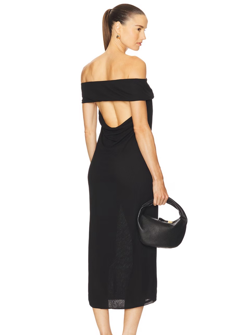 Camila Coelho Black Maxi Dress – Sleek Minimal Silhouette
